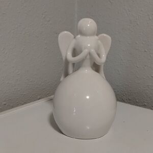 White Ceramic Angel Bell Figurine